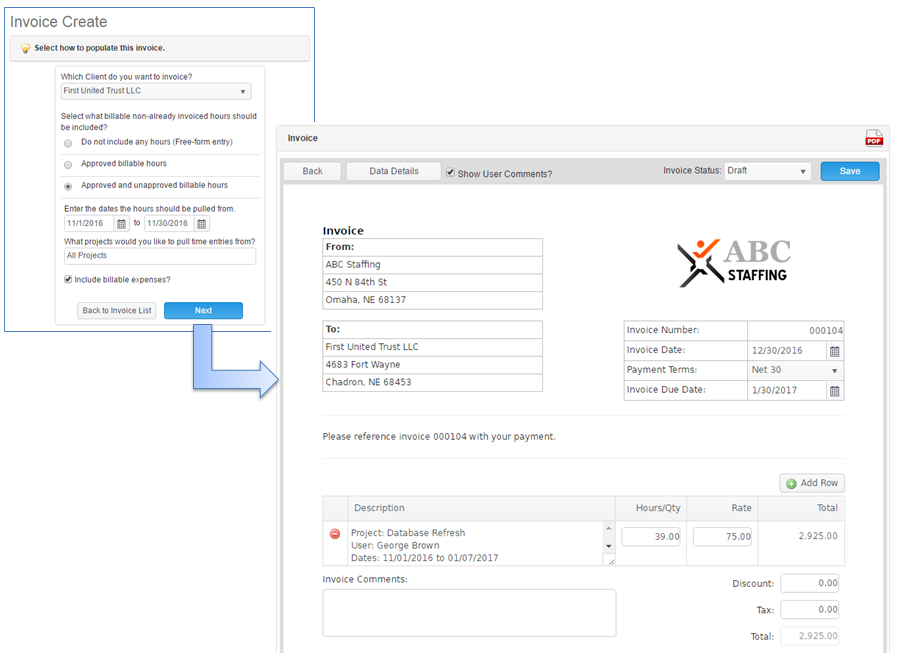 billing and invoicing